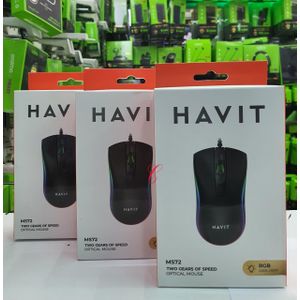 Havit MS72 two gears of speed optical mouse with RGB cool light 