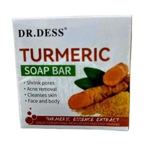 DR.DESS SADOER Acne Fighting Face And Body Soap, Deep Cleaning, Whitening,Moisturizing Turmeric Soap For Women And Men-100g 