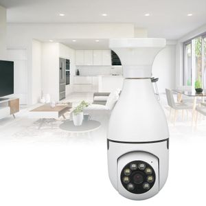 360° CCTV WiFi PTZ Wireless IP Surveillance Camera with Outdoor AI Tracking, P2P Connectivity, and E27 Light Bulb Integration for Full HD Security Nanny Camera