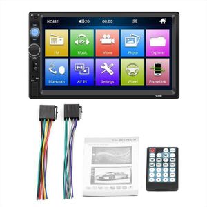 7 Inch Bluetooth Car Radio Double Din Multimedia Mp5 Player, 7 inch Digital Screen with FM Radio, Mirror Link, USB/AUX
