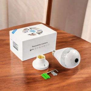 1080P Full HD Smart Bulb Camera with Customizable Privacy & PIR Sensor Alarm