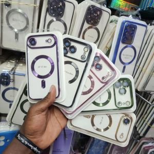 Apple Purple Transparent MagSafe Case for iPhone 17 – Slim Shockproof TPU, Magnetic Ring