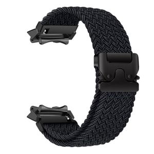 Amazfit T-Rex 2 Parachute Buckle Elastic braided Nylon Braided Quick Release Watch Band/strap Black