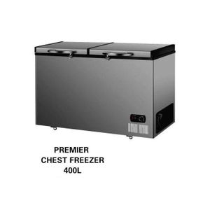 Premier  400L large capacity chest freezer double door,with Free Gift (Freezer Guard)
