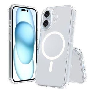 iPhone 16 Clin Mag Series Clear Case Cover with MagSafe, Protective Phone Cover with Wireless Charging Support and Comfortable Grip