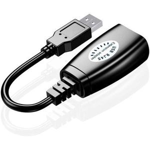 150 Ft USB (Male) to RJ45 + US,B (Female) US,B Over Cat5/5e/6 Extension Adapter RJ45 -Up to 150ft Length USB LAN Extender for US,B Cameras Printers Keyboard Mouse