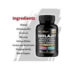  Wins Town Shilajit 8 in 1 Supplement with Ashwagandha, Rhodiola Rosea, Panax Ginseng, Turmeric, Cordyceps Mushroom, Stinging Nettle, and Ginkgo Biloba