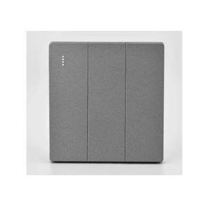 3-Gang 2-Way Electrical Switch - Elegant Grey Finish, Fire-Retardant, Easy Installation