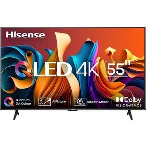 Hisense 55" Inch 4K QLED Smart TV,DOLBY VISION,BLUETOOTH-ENABLED/FRAMELESS,2025 MODEL+2YEARS WARRANTY