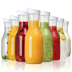 3 pieces  Water Carafe with Lids - 1.5L - Plastic Juice Pitcher Carafes for Mimosa Bar, Milk, Smoothie, Iced Tea - Drink Containers for Fridge - Food Grade, BPA-Free 