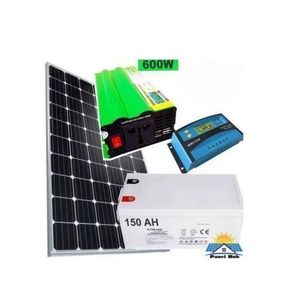 Sunlight Solar 250W Solar Panel Special All Weather Fullkit + 150AH Battery + 600W Solar Inverter + 20 Ah Charge Controller