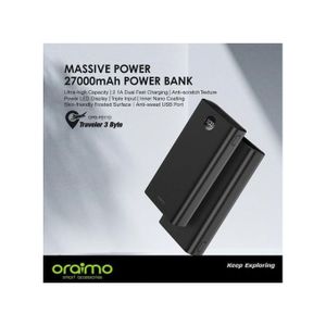 Oraimo OPB-P271D - 27,000mAh Power Bank - Black @ Best Price