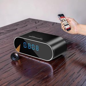 Home Security Surveillance Monitoring Audio Video Recorder 24/7 Operation 1080P Full HD 4K Home and Office Security Surveillance Monitoring Alarm Mini Table Clock WiFi Spy Hidden Camera Audio Video Recorder