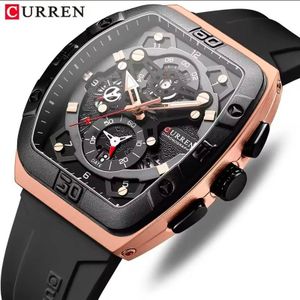 Curren Men's Chronograph 30M Water Resistant Wrist Watch with rubber straps