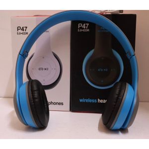 P47 Bluetooth Wireless Headphone -Foldable  Headset 5.0+EDR Universal Compatibility Mem card slot,aux