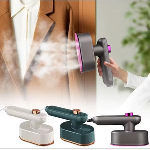 Mini Portable Steam Ironing Machine 1050W Handheld Garment Steamer – Fast Heat, Wrinkle Removal, Travel Friendly, Green & White Available