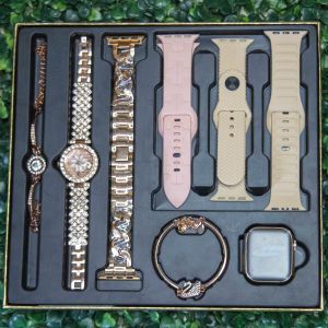 Ladies Rose Gold Smartwatch  Elegant Modern Intelligent Watch  Bluetooth Calling  Fitness Tracker