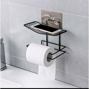 Wall mounted tissue holder with rack