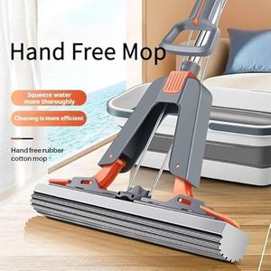 Self-Wringing Sponge Mop – 110cm Telescopic Handle