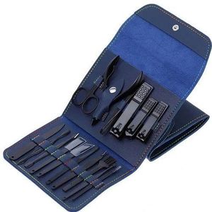 16Pcs Nail Cutter Stainless Steel Grooming kit Art Cuticle Tools Nail Clipper Manicure Set