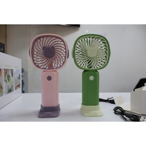 Portable Rechargeable Handheld Fan – 3-Speed Quiet Personal Desk Fan with Removable Base & USB Charging for Travel, Office, and Outdoor Use