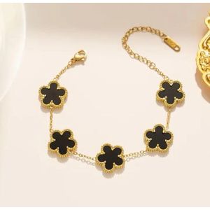 Elegant Gold-Plated Flower Charm Bracelet