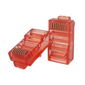 RJ45 Category 5e Connectors (10-Pack) / Red