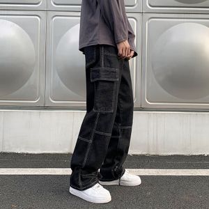 Men's Baggy Jeans Casual Relaxed Fit Hip Hop Straight Leg Denim Pants  Lightweight Vintage Washed Denim Trousers Streetwear at  Men's  Clothing store