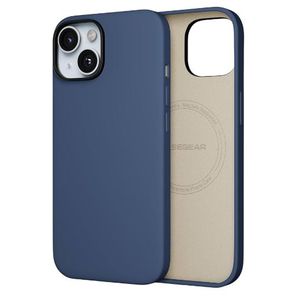 Soft Flexible Silicone Case for iPhone 15, Shockproof Anti-Scratch Slim TPU Protective Back Cover (Blue)