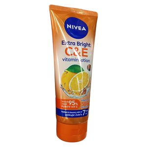 Beauty Extra Bright VITAMIN C & E LOTION Radiant & Bouncy Skin in 7 Days LIGHT TEXTURE FAST ABSORPTION Moisturizing cf