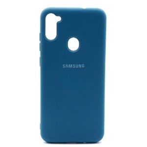 Soft Silicone Back Cover for Samsung Galaxy A11 - Blue, anti-fingerprint, anti-scratch, durable silicone case