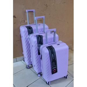 Unbreakable double zip rubber suitcase  Pp 3-in-1 Suitcase set*