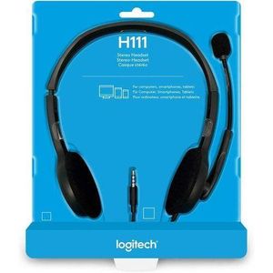 Logitech Stereo Headset H111 +Noise Cancelling Microphone