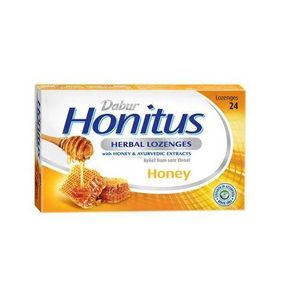 Natural Dabur Honitus Herbal Lozenges – Honey - 24 lozenges