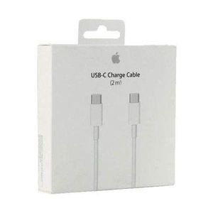 Apple IPhone 15 And 16 USB-C To USB-C Fast Charging Cable – 1m Type-C Data & Power Cable High-Speed Charging For IPhone 15, IPad Pro, MacBook, Android – Durable & Original – White