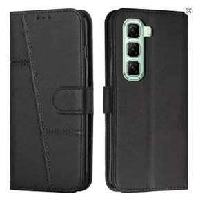 Infinix Hot 60 Pro Plus (+) Case Flip Wallet Book Leather Magnetic Stand Case with Card Slots & All-Round Protection Phone Case/ cover
