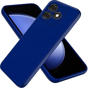 Soft Flexible Silicone Case for TECNO Spark 10, Shockproof Anti-Scratch Slim TPU Protective Back Cover (Blue)