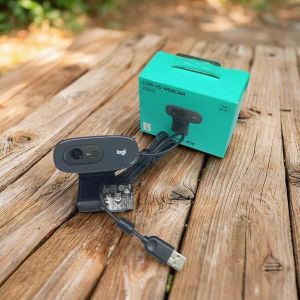 Logitech C270 Remote Work & Study Plug & Play High-Quality Crystal Clear Built-in Microphone Mic Video Calling Streaming Laptop, Desktop, Computer Webcam Web Camera