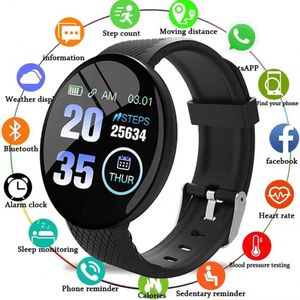 Smartwatch with Fitness Tracker for Android/iOS - Health Monitor, Heart Rate, Blood Pressure, Steps, Calls & Alerts - Smart Watches for Men / Ladies - Black