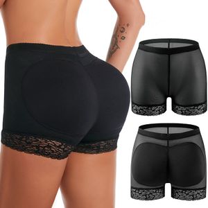 Womens Padded Shapewear Hip Enhancer Shorts High Waist Body Shaper