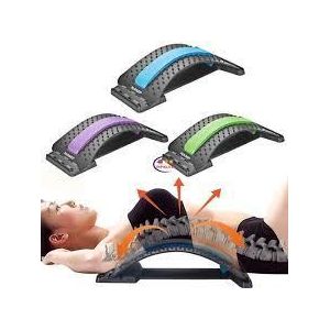 Back Stretcher for Lower Back Pain Relief, Lumbar Support Board with Magnetic Acupressure Points, Spine Corrector for Bed, Chair, Car