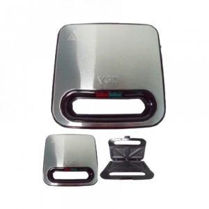 VON  VSM211AX 2 Slice Sandwich Maker  750W  Non-Stick Plates  Upright Storage  Stainless Steel