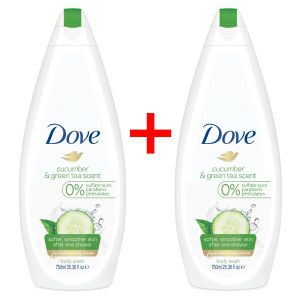 Dove Cucumber & Green Tea Body Wash 500ml (Banded)  Refreshing & Hydrating  100% Gentle Cleansers