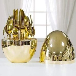 24 PC Egg Shell Gold