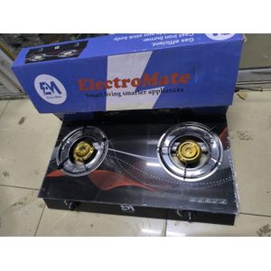 ElectroMate Glass Top 2 Burner Gas Cooker