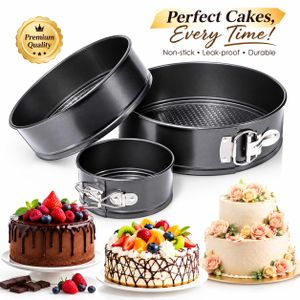 3pcs Nonstick Leakproof Round Cake Pan Bakeware Non-stick Baking Pan Baking Tins