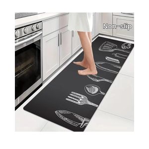 ShebSheb Kitchen Rugs and Mats of  Non Skid Washable Absorbent Microfiber Kitchen Mat for Floor 17"x47" Stain Resistant