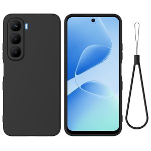 For Infinix Hot 60 5G / Hot 60i 4G Solid Color Liquid Silicone Dropproof Full Coverage Phone Case