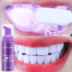 Lanthome Lanthom V34 teeth whitening and stain remover mousse Colour Corrector restores brightness and neutralises yellow tones on the tooth surface