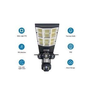 Solar Light Triple Lens Solar Floodlight 450W 4G CCTV Camera – 6MP Smart Wireless Security with Night Vision & Two-Way Audio